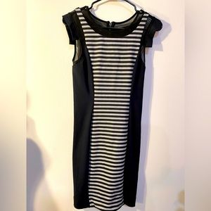 Bebe Black And White Bodycon Dress Size XS